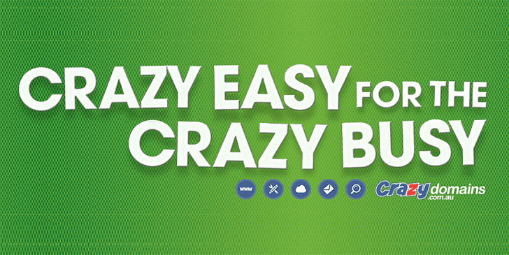 crazy domains crazy easy for crazy busy banner